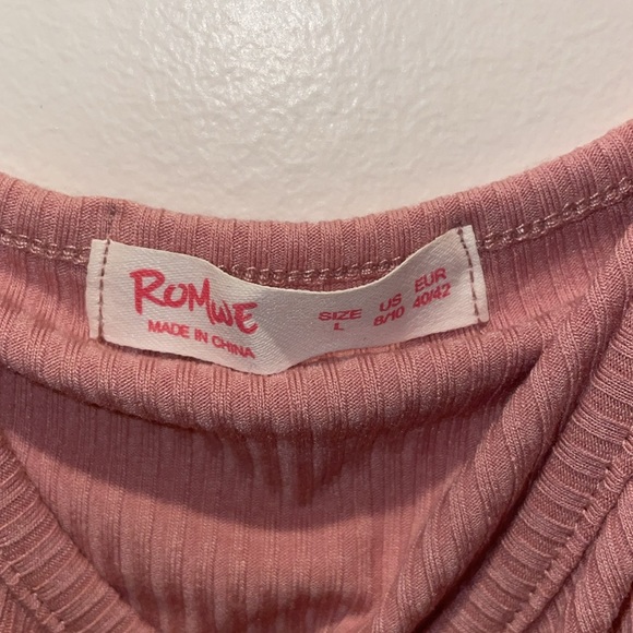 Pink Tie Front Cropped Tank Top - Picture 5 of 6